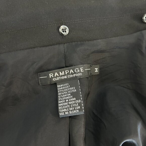 Rampage Black Fitted Belted Jacket Size Medium - Picture 3 of 8